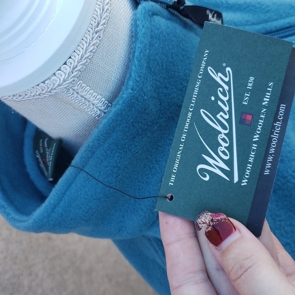 NWT Woolrich fleece zip-up Mock Neck Outdoor Baselayer vest - Picture 6 of 6